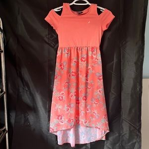 Peach girls floral dress